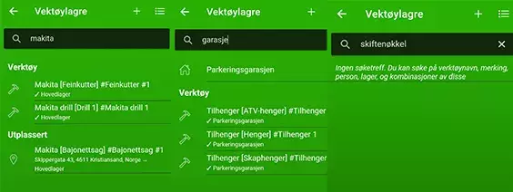 Søg i alle værktøjer