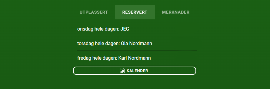 Reservationskalender: Vælg hele dage